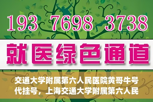 交通大学附属第六人民医院黄哥牛号代挂号，上海交通大学附属第六人民医院黄哥牛号代挂号攻略