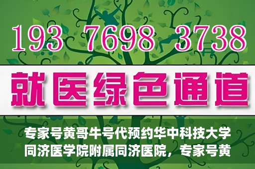 专家号黄哥牛号代预约华中科技大学同济医学院附属同济医院，专家号黄哥牛号预约服务在华中科技大学同济医学院附属同济医院开通