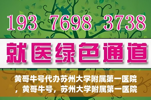 黄哥牛号代办苏州大学附属第一医院，黄哥牛号，苏州大学附属第一医院代办服务详解