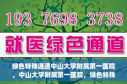 绿色特殊通道中山大学附属第一医院，中山大学附属第一医院，绿色特殊通道开启健康之门