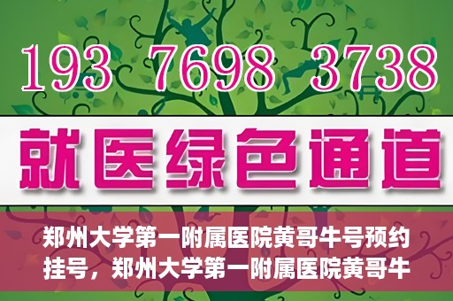 郑州大学第一附属医院黄哥牛号预约挂号，郑州大学第一附属医院黄哥牛号预约挂号攻略，轻松挂号，无忧就医体验