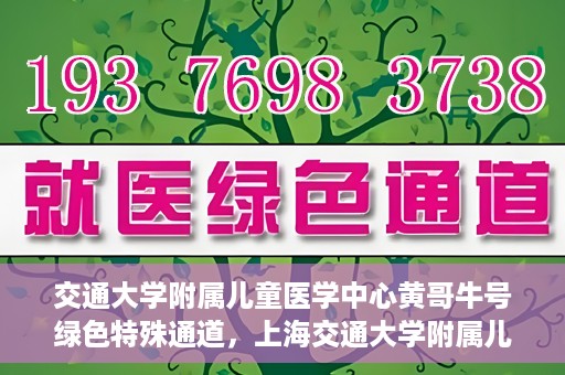 交通大学附属儿童医学中心黄哥牛号绿色特殊通道，上海交通大学附属儿童医学中心黄哥牛号，绿色特殊通道的守护者们