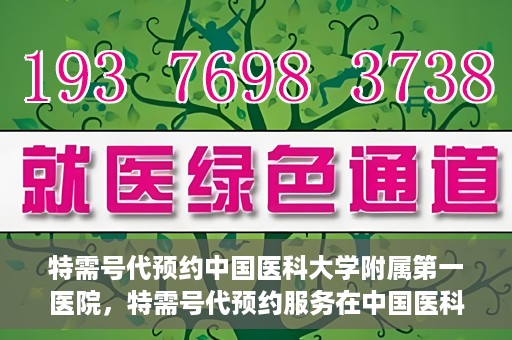 特需号代预约中国医科大学附属第一医院，特需号代预约服务在中国医科大学附属第一医院正式开通