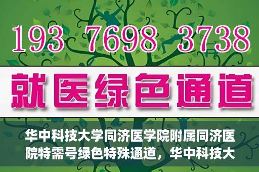 华中科技大学同济医学院附属同济医院特需号绿色特殊通道，华中科技大学同济医院特需号绿色通道的独家解读