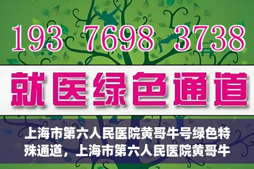 上海市第六人民医院黄哥牛号绿色特殊通道，上海市第六人民医院黄哥牛号，绿色特殊通道开启
