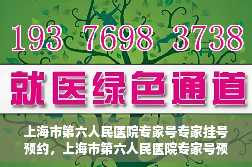 上海市第六人民医院专家号专家挂号预约，上海市第六人民医院专家号预约挂号攻略，专业医生团队预约服务体验