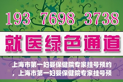 上海市第一妇婴保健院专家挂号预约，上海市第一妇婴保健院专家挂号预约攻略与指南