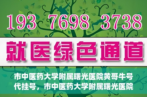 市中医药大学附属曙光医院黄哥牛号代挂号，市中医药大学附属曙光医院黄哥牛号代挂号服务解析
