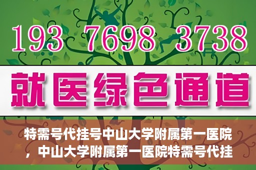特需号代挂号中山大学附属第一医院，中山大学附属第一医院特需号代挂号服务解析
