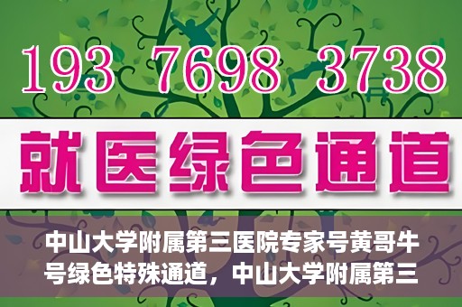中山大学附属第三医院专家号黄哥牛号绿色特殊通道，中山大学附属第三医院专家号黄哥牛号，绿色特殊通道揭秘