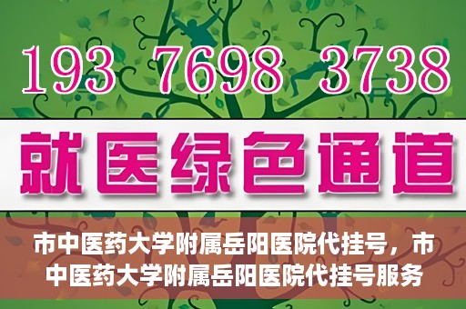 市中医药大学附属岳阳医院代挂号，市中医药大学附属岳阳医院代挂号服务解析