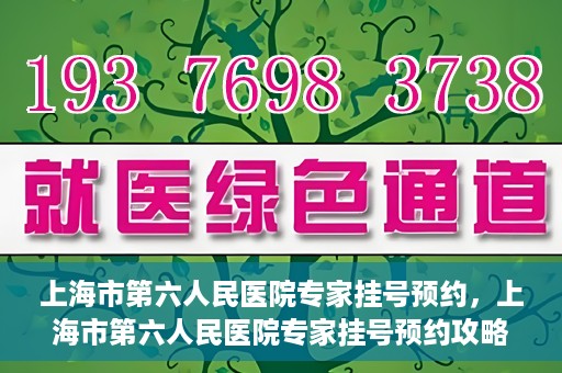 上海市第六人民医院专家挂号预约，上海市第六人民医院专家挂号预约攻略，一站式解决您的就医需求
