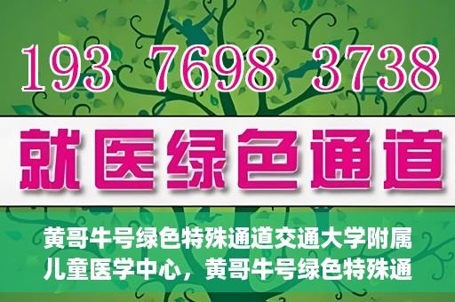 黄哥牛号绿色特殊通道交通大学附属儿童医学中心，黄哥牛号绿色特殊通道，交通大学附属儿童医学中心探访之旅