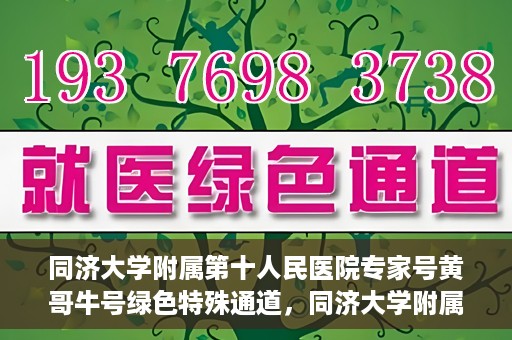 同济大学附属第十人民医院专家号黄哥牛号绿色特殊通道，同济大学附属第十人民医院专家号黄哥牛号，绿色特殊通道开启健康之门