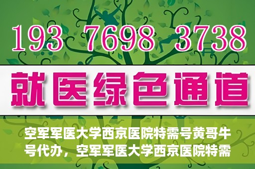 空军军医大学西京医院特需号黄哥牛号代办，空军军医大学西京医院特需专家黄哥牛号预约代办服务解析