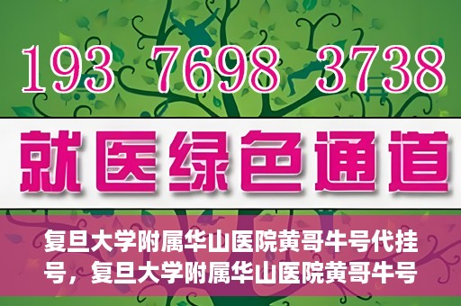 复旦大学附属华山医院黄哥牛号代挂号，复旦大学附属华山医院黄哥牛号代挂号服务详解