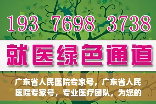 广东省人民医院专家号，广东省人民医院专家号，专业医疗团队，为您的健康保驾护航