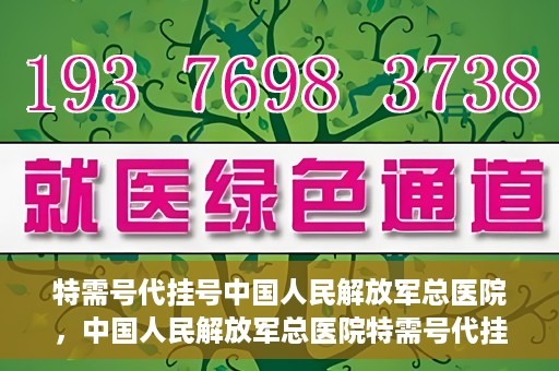 特需号代挂号中国人民解放军总医院，中国人民解放军总医院特需号代挂号服务详解