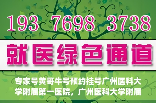 专家号黄哥牛号预约挂号广州医科大学附属第一医院，广州医科大学附属第一医院专家号黄哥牛号预约挂号攻略