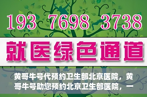 黄哥牛号代预约卫生部北京医院，黄哥牛号助您预约北京卫生部医院，一站式便捷服务开启