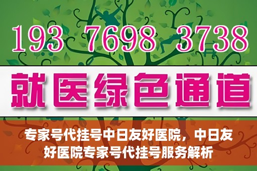 专家号代挂号中日友好医院，中日友好医院专家号代挂号服务解析