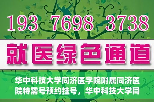 华中科技大学同济医学院附属同济医院特需号预约挂号，华中科技大学同济医院特需号预约挂号指南