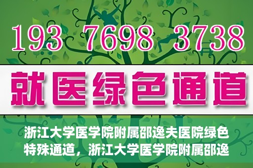 浙江大学医学院附属邵逸夫医院绿色特殊通道，浙江大学医学院附属邵逸夫医院绿色特殊通道，高效医疗服务的创新实践