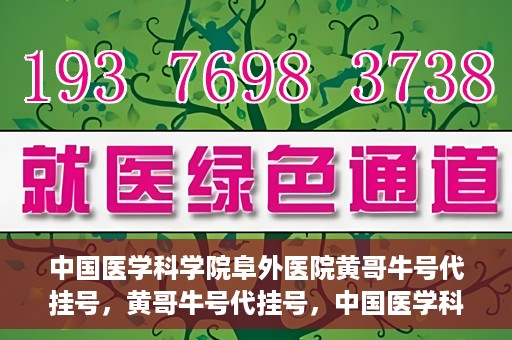 中国医学科学院阜外医院黄哥牛号代挂号，黄哥牛号代挂号，中国医学科学院阜外医院便捷就医新途径
