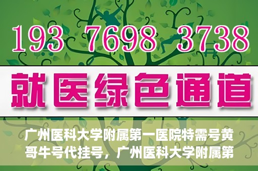 广州医科大学附属第一医院特需号黄哥牛号代挂号，广州医科大学附属第一医院特需号黄哥牛号代挂号攻略