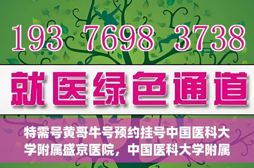 特需号黄哥牛号预约挂号中国医科大学附属盛京医院，中国医科大学附属盛京医院特需号黄哥牛号预约挂号指南