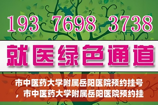 市中医药大学附属岳阳医院预约挂号，市中医药大学附属岳阳医院预约挂号攻略，便捷就医从这里开始