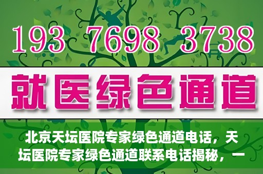 北京天坛医院专家绿色通道电话，天坛医院专家绿色通道联系电话揭秘，一站式解决您的健康需求！