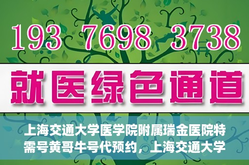 上海交通大学医学院附属瑞金医院特需号黄哥牛号代预约，上海交通大学医学院附属瑞金医院特需号预约服务解析——黄哥牛号预约攻略
