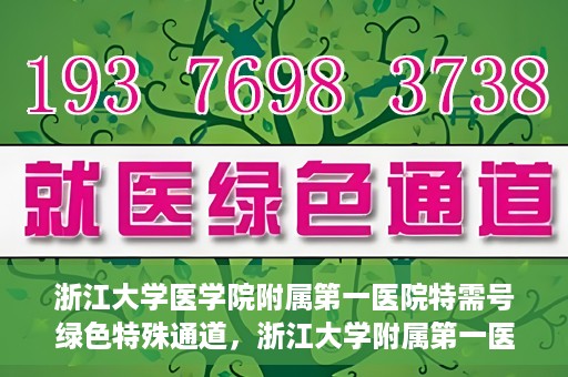 浙江大学医学院附属第一医院特需号绿色特殊通道，浙江大学附属第一医院特需号绿色通道解析