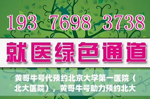 黄哥牛号代预约北京大学第一医院（北大医院），黄哥牛号助力预约北大医院——北京大学第一医院权威预约服务开启
