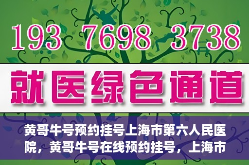 黄哥牛号预约挂号上海市第六人民医院，黄哥牛号在线预约挂号，上海市第六人民医院就医新选择