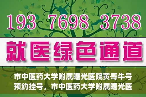 市中医药大学附属曙光医院黄哥牛号预约挂号，市中医药大学附属曙光医院黄哥牛号，预约挂号攻略