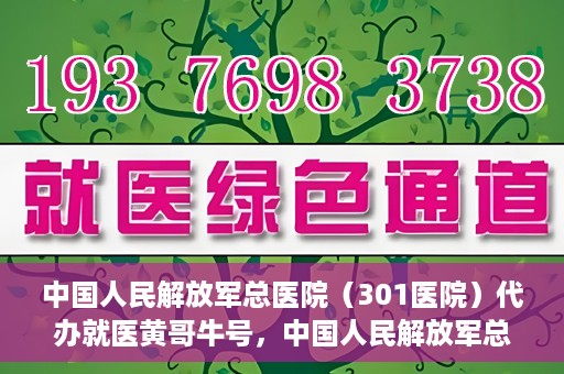 中国人民解放军总医院（301医院）代办就医黄哥牛号，中国人民解放军总医院（301医院）黄哥就医助手号详解