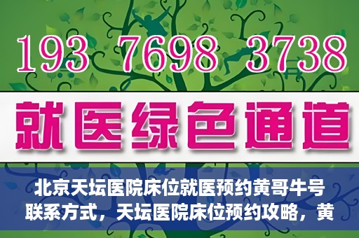 北京天坛医院床位就医预约黄哥牛号联系方式，天坛医院床位预约攻略，黄哥牛号联系方式揭秘