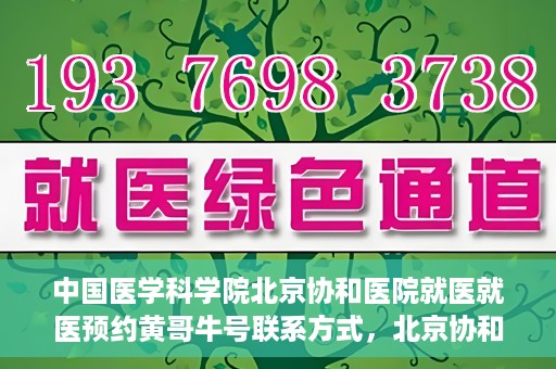 中国医学科学院北京协和医院就医就医预约黄哥牛号联系方式，北京协和医院就医预约指南，黄哥牛号联系方式全解析