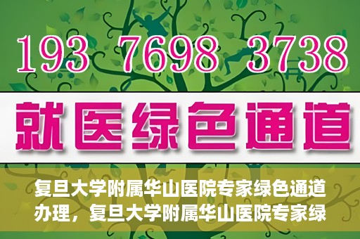 复旦大学附属华山医院专家绿色通道办理，复旦大学附属华山医院专家绿色通道办理详解与攻略