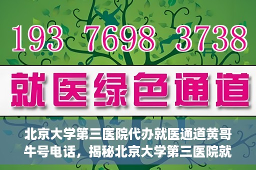 北京大学第三医院代办就医通道黄哥牛号电话，揭秘北京大学第三医院就医代办通道背后的黄哥牛号电话秘密