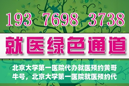 北京大学第一医院代办就医预约黄哥牛号，北京大学第一医院就医预约代办服务，黄哥牛号助您轻松挂号就医