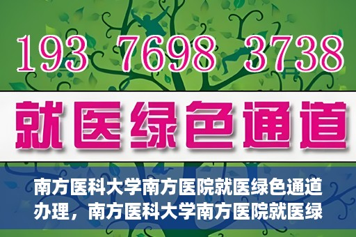 南方医科大学南方医院就医绿色通道办理，南方医科大学南方医院就医绿色通道操作指南