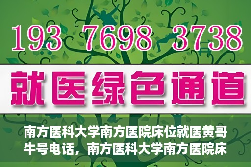 南方医科大学南方医院床位就医黄哥牛号电话，南方医科大学南方医院床位预约就医攻略，黄哥牛号电话一网打尽