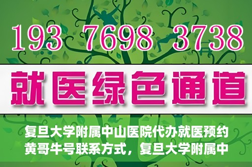 复旦大学附属中山医院代办就医预约黄哥牛号联系方式，复旦大学附属中山医院就医预约代办服务，黄哥牛号联系方式全解析