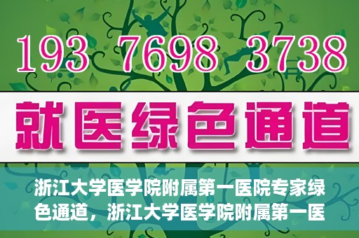 浙江大学医学院附属第一医院专家绿色通道，浙江大学医学院附属第一医院专家绿色通道，高效医疗服务的探索与实践