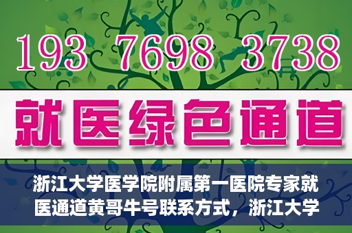 浙江大学医学院附属第一医院专家就医通道黄哥牛号联系方式，浙江大学医学院附属第一医院专家就医通道，黄哥牛号联系方式全解析