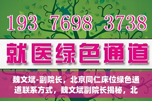 魏文斌-副院长，北京同仁床位绿色通道联系方式，魏文斌副院长揭秘，北京同仁医院床位绿色通道联系方式揭秘