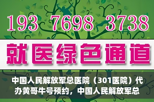 中国人民解放军总医院（301医院）代办黄哥牛号预约，中国人民解放军总医院（301医院）黄哥预约助手助您轻松挂号就医！